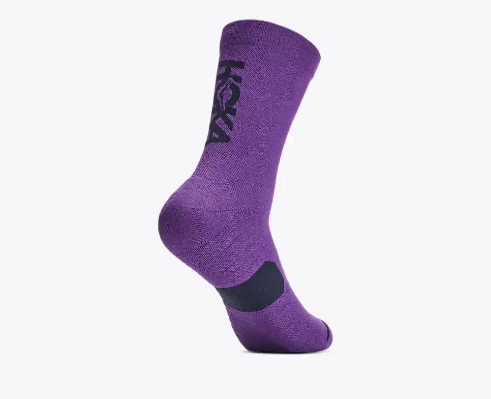 HOKA Graphic Crew Run Sock Virtual Violet